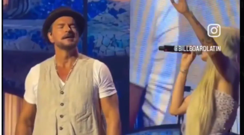 Ricardo Arjona sorprende en Miami al cantar “Fuiste Tú” junto a Elena Rose Ricardo Arjona junto a Elena Rose. Foto: Captura