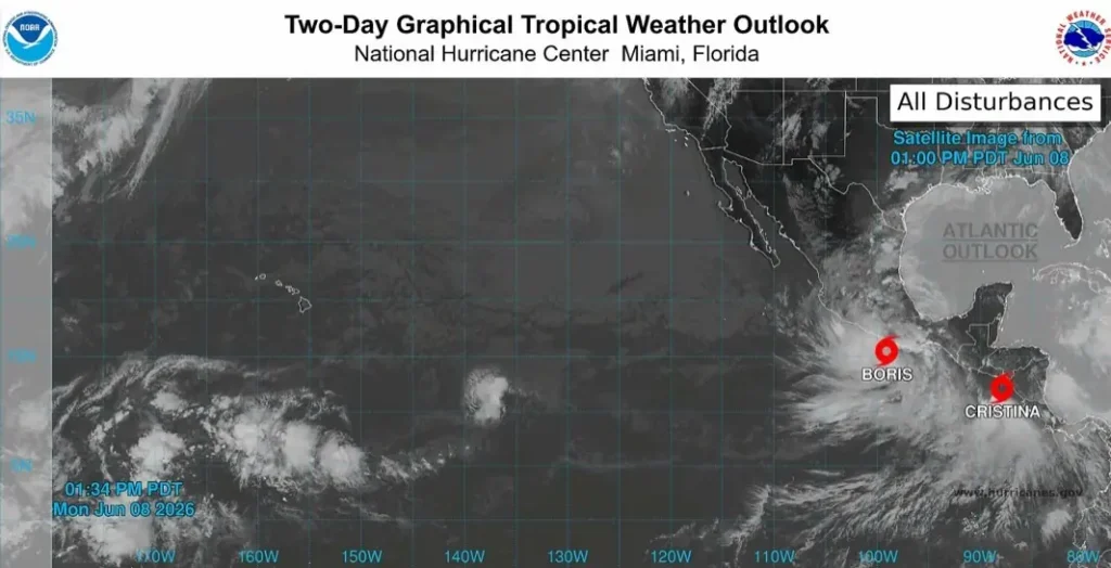Prevén lluvias intensas en Guatemala por influencia de la tormenta tropical Cristina tormenta tropical cristina