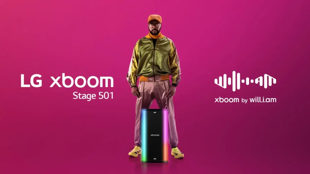 LG presenta el xboom Stage 501, el altavoz que convierte cualquier canción en karaoke con IA