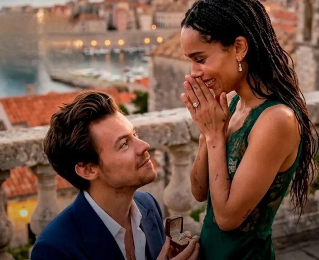 Harry Styles y Zoë Kravitz. Foto: Instagram/FMTUMX